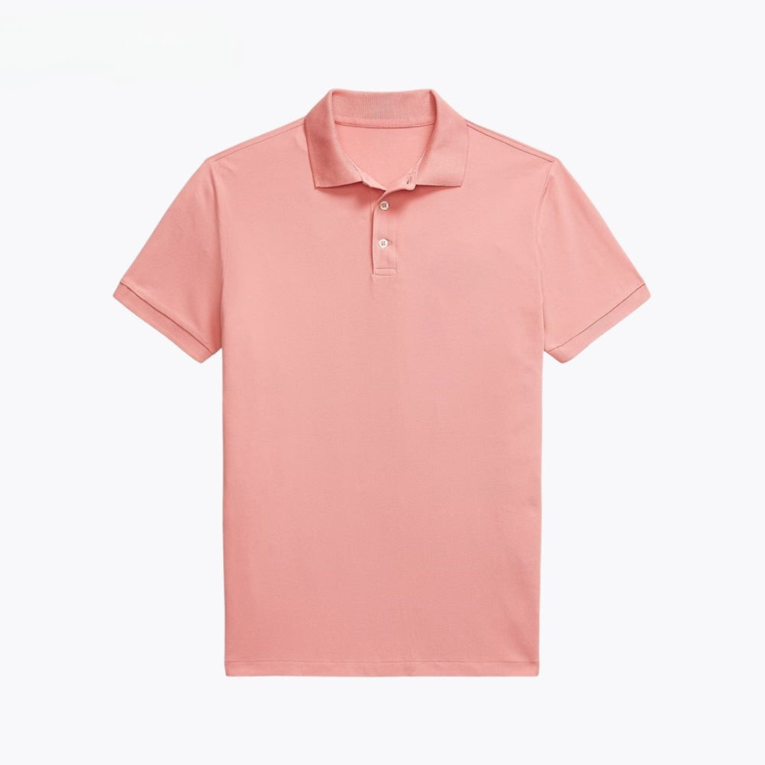 Custom Slim Fit Stretch Mesh Polo Shirt