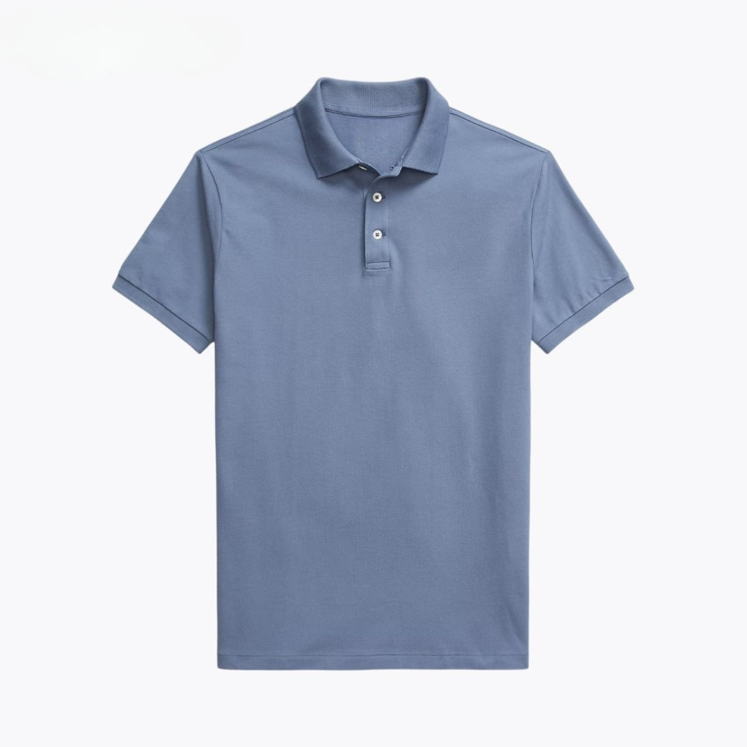 Custom Slim Fit Stretch Mesh Polo Shirt