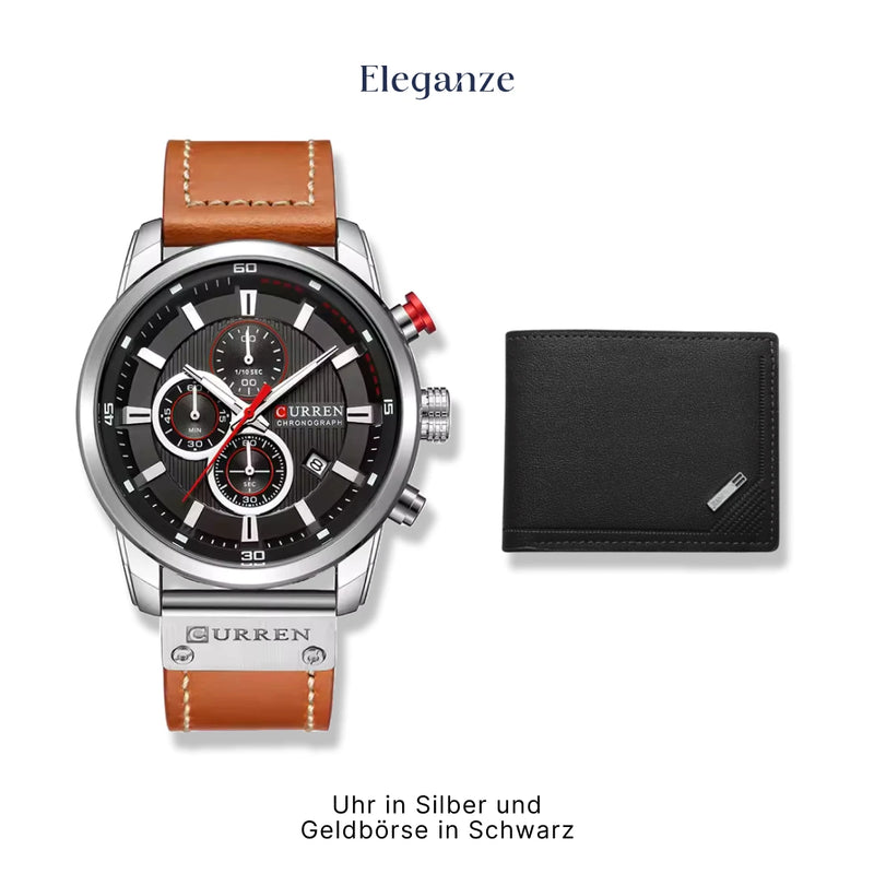 Curren Titan Edition™ Uhr + Exklusive Slim-Geldbörse aus Leder