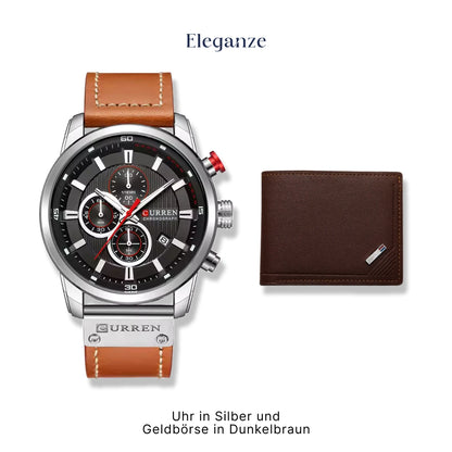Curren Titan Edition™ Uhr + Exklusive Slim-Geldbörse aus Leder