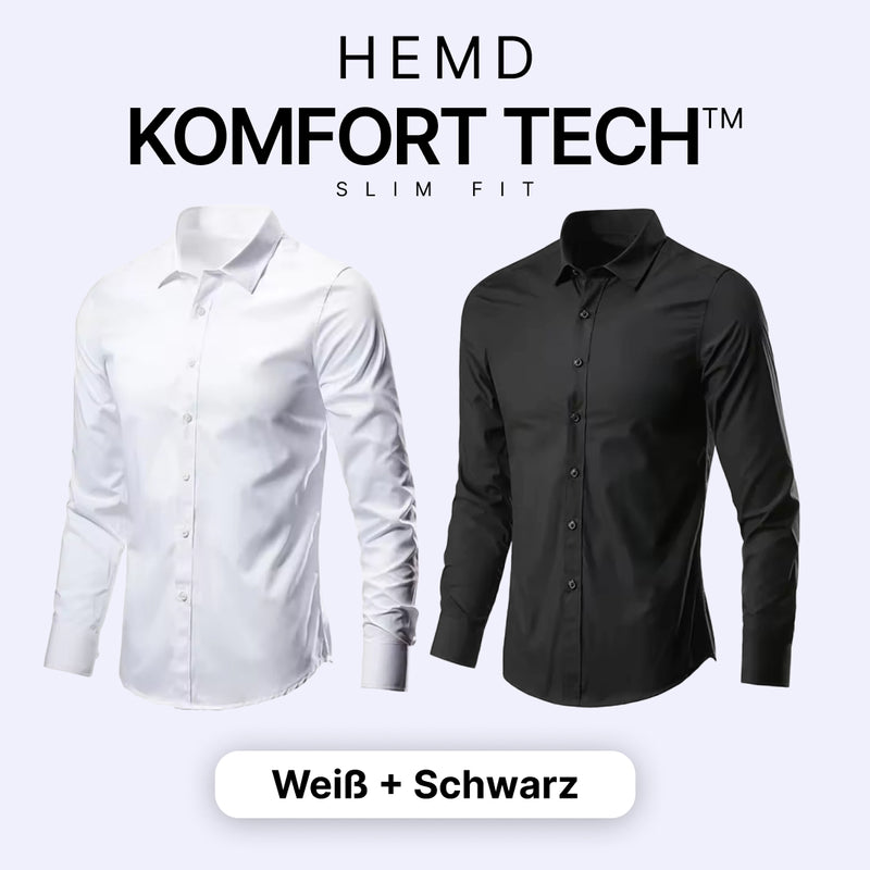 Herrenhemd mit flexibler Technologie – Komfort Tech [KAUF 1, ERHALTE 1 GRATIS]